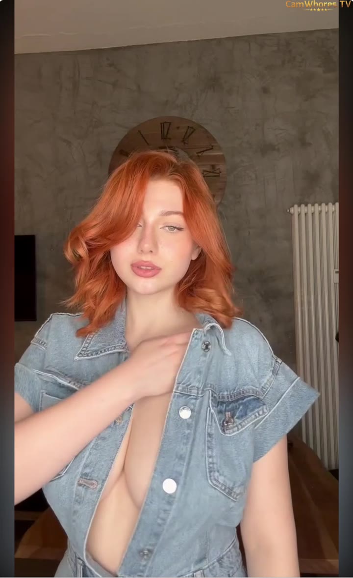 blackwidof slowly strip her jacket to play with her big natural tits