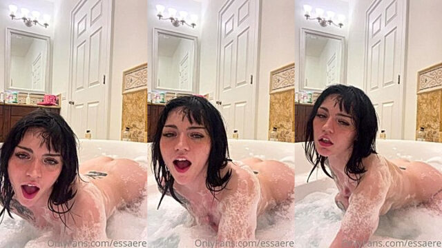 white chick essaere teasing nude bathing clip