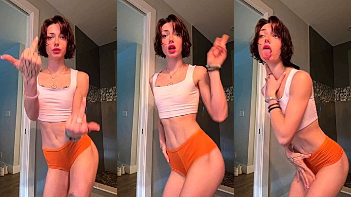 Sexy babe teasing with her hot body moves Shrooms Q leaks
