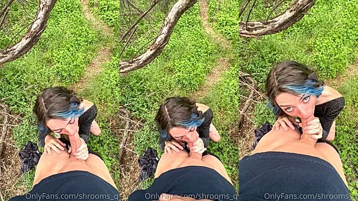 Sexy american girl enjoying outdoor blowjob Shrooms Q leaks