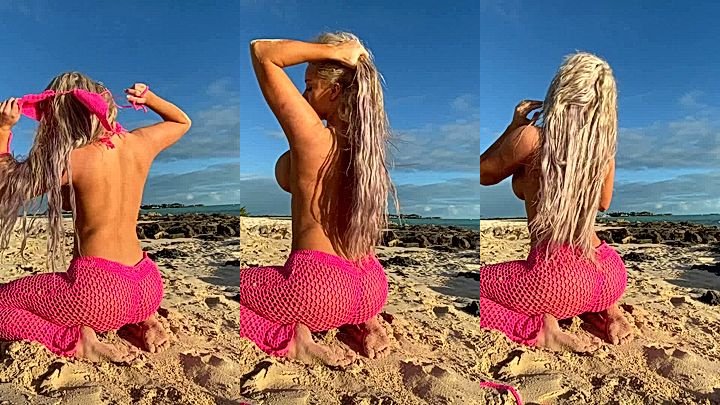 Laci Kay Somers getting nude clip leaks at beach
