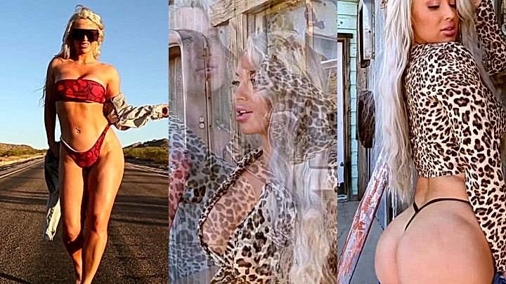 Laci Kay Somers teasing with hot ass at outdoor clip for fans